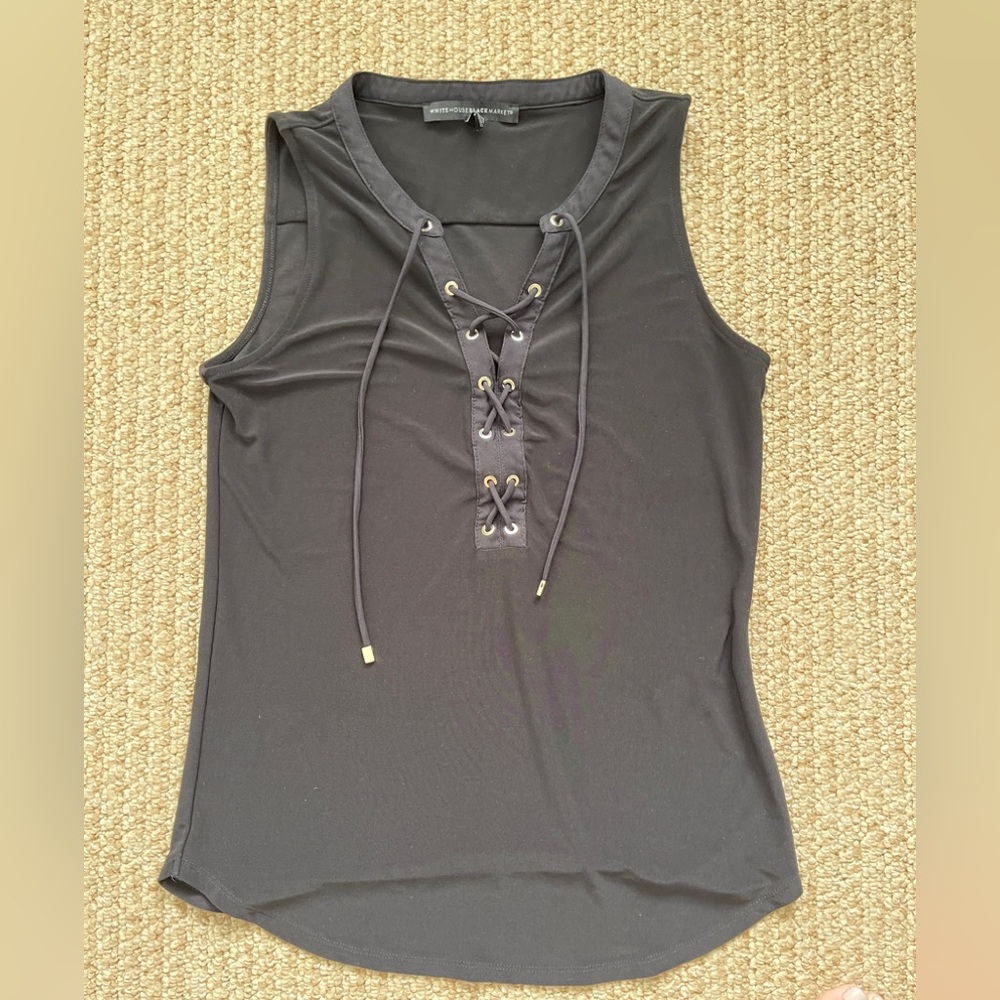 White House Black Market lace up tank